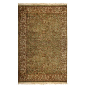 Samad Traditional  Green Ivory Brown Tan Wool Rug 4466