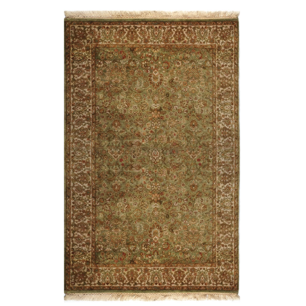 Samad Traditional Green Ivory Brown Tan Wool Rug 4466 | Andonian Rugs ...