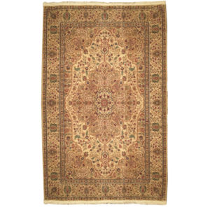 Karastan Traditional Gold Red Green Brown Wool Rug 4646