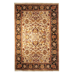 Karastan Modern Black Ivory Gold Red Green Wool Rug 6702